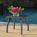 Kingsfield Outdoor Wicker Accent Table Grey