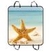 ZKGK Summer Beach with Starfish Sea Shells Dog Car Seat Cover Dog Car Seat Cushion Waterproof Hammock Seat Protector Cargo Mat for Cars SUVs and Trucks 54x60 inches