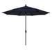 California Umbrella 11 ft. Fiberglass Market Umbrella Collar Tilt DV Matted Black-Sunbrella-Navy