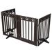 Yescom 3 Panel/4 Panel Foldable Pet Dog Gate Wooden Fence Playpen Baby Safety Gate Barrier Door for House Doorway Stairs