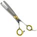 Sharf Shears Professional Pet Grooming Scissors Kit: 6.5 42-Tooth Thinning & 7.5 Inch Curved & 7.5 Inch Straight Sharp 440c Japanese Steel Gold Touch Series