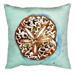 Betsy Drake NC605C 18 x 18 in. Sand Dollar Teal No Cord Pillow