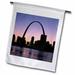 3dRose Twilight Along the St. Louis City Riverfront Missouri Polyester 2 3 x 1 6 Garden Flag