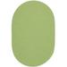 Rhody Rug Happy Feet Indoor/ Outdoor Braided Area Rug Lime 10 x 13 Oval Synthetic Polypropylene Solid Antimicrobial Reversible Stain Resistant