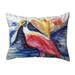 Betsy Drake Interiors Spoonbill Indoor/Outdoor Lumbar Pillow