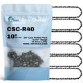 6-Pack 10-Inch Chainsaw Chain Replacement for Ryobi P540B - (10 3/8 .043 40 Drive Links)