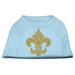 Gold Fleur De Lis Rhinestone Shirts Baby Blue XXL (18)