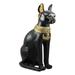 Ebros Large Egyptian Sitting Cat Bastet Statue In Black And Gold Finish 20 Tall