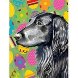 11 x 15 in. Flat Coated Retriever Easter Eggtravaganza Garden Size Flag