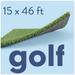 AllGreen Golf 15 x 46 Ft Artificial Grass for Golf Putts Indoor/Outdoor Area Rug