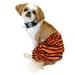 Punk Rock Dog Costume Orange Tiger Stripe Pet Outfit & Choker Small