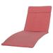 GDF Studio Olivia Outdoor Water Resistant Fabric Chaise Lounge Cushion Red