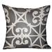 Plutus Abalone Truffle Gray Chevron Luxury Outdoor/Indoor Throw Pillow