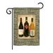 Breeze Decor BD-WI-G-117043-IP-BO-DS02-US 3 Wine Bottles Happy Hour & Drinks - Everyday Wine Impressions Decorative Vertical Garden Flag - 13 x 18.5 in.