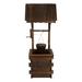 Shine Company 48 High Decorative Cedar Wood Wishing Well Burnt Brown