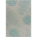Lr Home 5 x 7 Green and White Fallen Fern Outdoor Rug