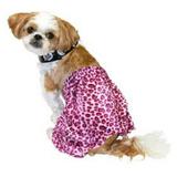 Punk Rock Dog Costume Pink Leopard Print Pet Outfit & Choker X-Large
