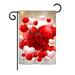 Ornament Collection G192153-BO Pop Hearts Valentines Day Spring Impressions Decorative Vertical 13 x 18.5 Double Sided Garden Flag Printed In USA