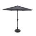 Westin Outdoor 9 Ft Patio Umbrella with Black Round Base Included for Outdoor Patio UV Weather Resistant Gray