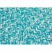 Colonial Mills Ocean s Edge Braided Indoor/ Outdoor Area Rug Aqua Splash 12 x 12 Square 12 Square White Teal Square