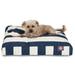 Majestic Pet | Vertical Stripe Shredded Memory Foam Rectangle Pet Bed For Dogs Removable Cover Navy Blue Small