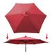 Sunrise 9ft 6 Ribs Outdoor Patio Umbrella Cover Canopy Replacement Cover Top Burgundy (Cover Only Umbrella Frame not Included)