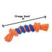 Dog Toys Durable Plastic Rope Bone Blue Orange Tugs Pick Color & 8 or 14 Size (Small Orange)