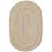 Rhody Rug Playful Indoor/Outdoor Braided Area Rug Sand Beige 7 x 9 Oval Synthetic Polypropylene Solid Antimicrobial Reversible Stain Resistant