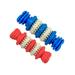 Dog Chew Toy Brushing Bone & Food Treat Dispenser - 2pc Interactive Toy for Aggressive Teething & Chewers - Indestructible Teeth Dental Cleaning Bone - Large Blue & Small Red