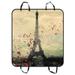 GCKG Eiffel Tower Pet Car Seat Cover Frech Paris Eiffel Tower Love Flower Pet Car Seat Cover Dog Car Seat Mat Hammock Cargo Mat Trunk Mat For Cars Trucks and SUV 54x60 inches