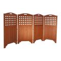 Vifah Malibu Outdoor & Indoor Hardwood Privacy Screen in Brown