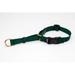 Martingale Dog Collar High Quality Adjustable Heavy Soft Webbing Brass Hardware (Forest Green Large 18 to 23 Inches)