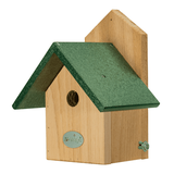 JCs Wildlife Nature Products USA Chickadee Birdhouse Recycled Poly Lumber Roof (Green)