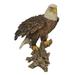 Hi-Line Gift Ltd. Bald Eagle On Stump with Wings Out Statue