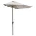 Blue Star Group Off-The-Wall Brella Natural Olefin Half Umbrella 7.5 -Width White Canopy