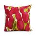 Simply Daisy 20 x 20 Sunset Tulip Red Floral DecorativeOutdoor Pillow