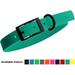 DogLine - Biothane Waterproof Dog Collar Strong Coated Nylon Webbing with Black Hardware Odor-Proof for Easy Care Clean High Performance Fits Small Medium Large Dogs(Teal: L: 12 - 15 |W 5/8 )