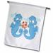 3dRose Cute Little Blue Sea Horses In Love Everday Or Valentines Day - Garden Flag 12 by 18-inch