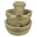 Northlight 3 Tier Floral Bowl Outdoor Water Fountain