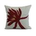 Simply Daisy 18 x 18 Hojaver Floral Print Outdoor Pillow Red