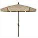 7.5 Hex Home Garden Tilt Umbrella 6 Rib Crank Champagne Bronze with Beige Vinyl Coated Weave Canopy