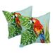 Blazing Needles Spun Polyester 17-inch Outdoor Throw Pillows (Set of 2) Parrot Palm