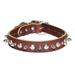 Leather Brothers Inc. 6081-PK26 Pink Signature Leather Spike and Stud Dog Collar -Size 26
