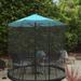 Pure Garden 7.2-Feet Mosquito Net for 9ft Patio Umbrellas with Weighted Bottom Black