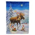 Carolines Treasures ACG0102GF Christmas Gnome riding Reindeer Flag Garden Size Garden Size multicolor