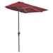 Blue Star Group Off-The-Wall Brella Sunbrella Half Umbrella 7.5 -Width Jockey Red Canopy