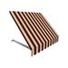 Awntech CR33-US-4BT 4.38 ft. Dallas Retro Window & Entry Awning Burgundy & Tan - 44 x 36 in.