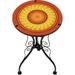 22 Sunflower Design Glass & Metal Side Table by Trademark Innovations
