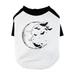 Moon And Bats Pet Baseball Shirt for Small Dogs