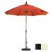 California Umbrella Sun Master Series Patio Market Umbrella in Pacifica with Aluminum Pole Fiberglass Ribs Collar Tilt Crank Lift